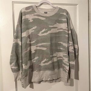 Aerie light camo sweat shirt. Oversized tunic